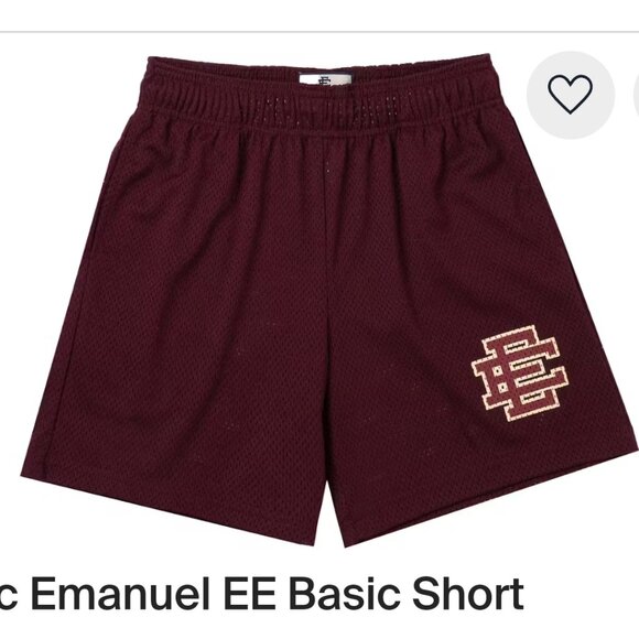 Like new Eric Emanuel maroon mesh shorts - Picture 1 of 2